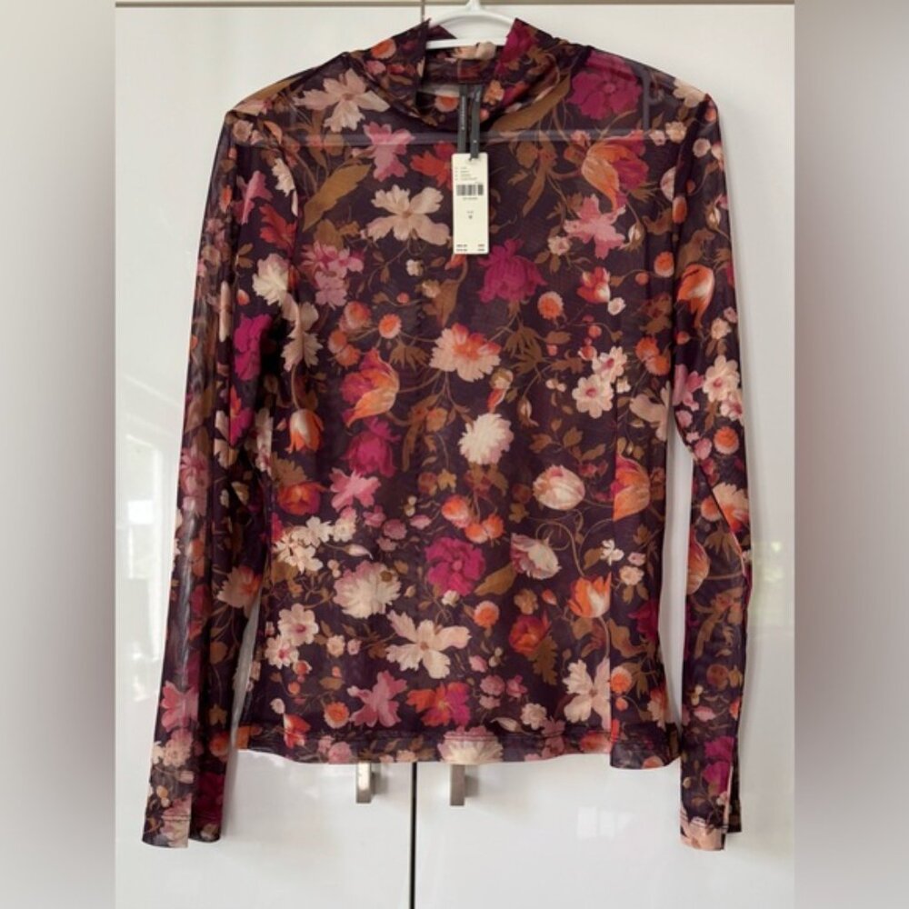 Nwt Size M By Anthropologie Mesh Turtleneck Top - image 5